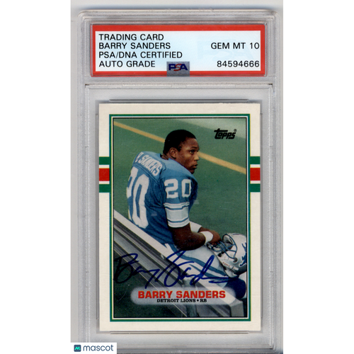 Football Barry Sanders PSA A
