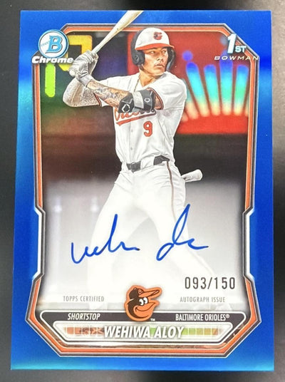 Baseball Bowman 2026 Bowman Wehiwa Aloy #Cpa-Wa Chrome Auto Blue Refractor /150 1st Prospect