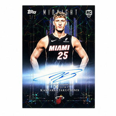 Basketball Topps 2025 Topps Midnight Kasparas JakučIonis Rookie Rc 1/1 Auto Dark Marks