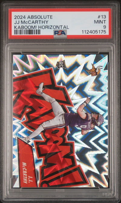 Football Panini 2024 Panini Absolute Kaboom! Horizontal Jj Mccarthy #13 PSA 9