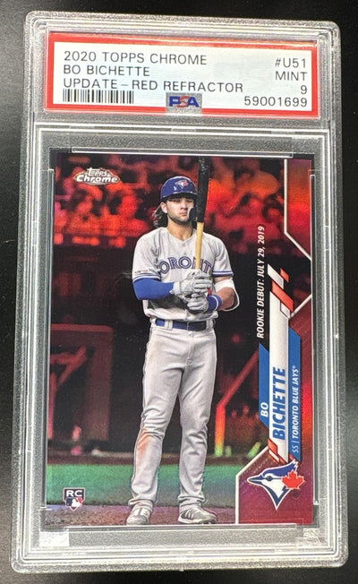 Pokémon Panini 2020 Topps Chrome Update Red Refractor Bo Bichette #U51 /25 PSA 9