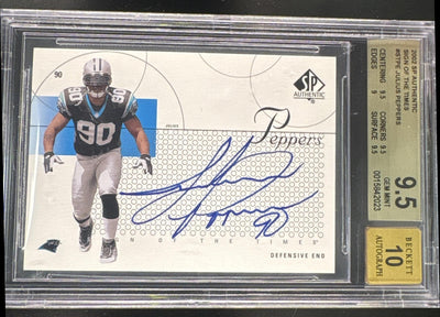 Pokémon Panini 2002 SP Authentic Julius Peppers Rookie Sign Of The Times Auto 10 BGS 9.5
