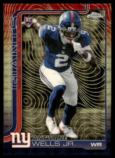 Football Topps 2025 Topps Chrome #313 Antwane Wells Jr. Rookie Gold Etch Superfractor 1/1