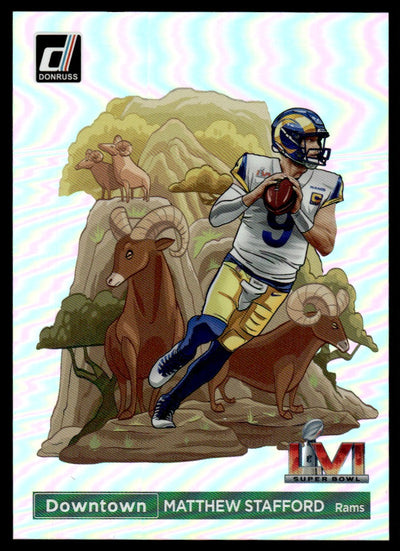 Pokémon Panini 2022 Donruss Matthew Stafford Super Bowl Downtown! SSP