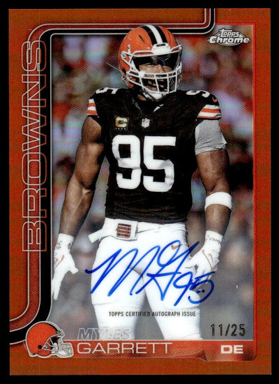 Football Topps 2025 Topps Chrome Myles Garrett True Orange Auto /25