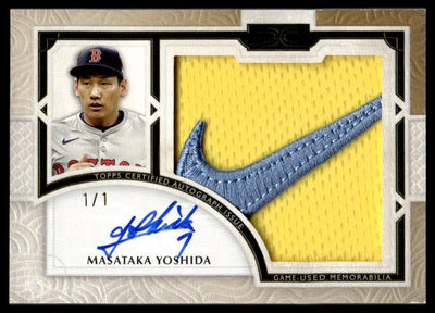 Baseball Topps 2025 Definitive Masataka Yoshida Game-Used Marathon Nike Swoosh Patch Auto 1/1