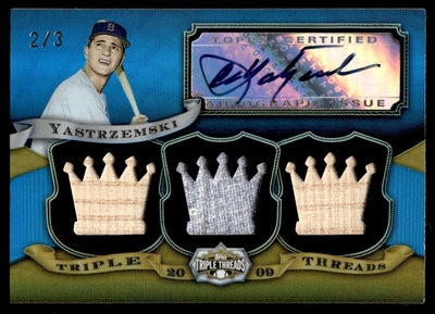 Baseball Topps 2009 Triple Threads Carl Yastrzemski Triple Patch Auto Game-Used /3