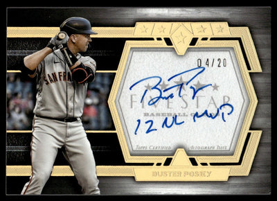 Baseball Topps 2022 Five Star Buster Posey Inscribed Auto /20 "2012 Nl Mvp"