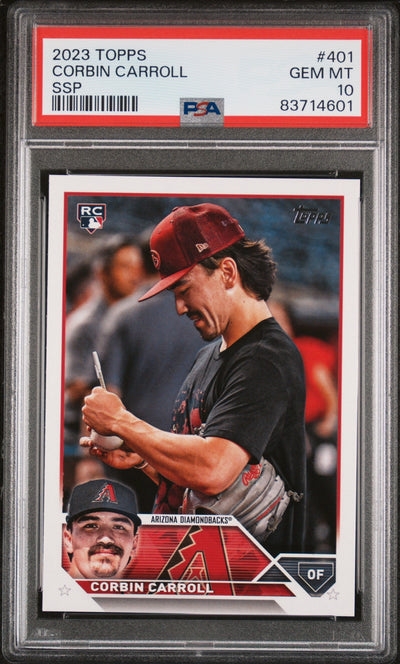 Baseball Topps 2023 Topps Base Set Photo Variation Corbin Carroll #401 PSA 10