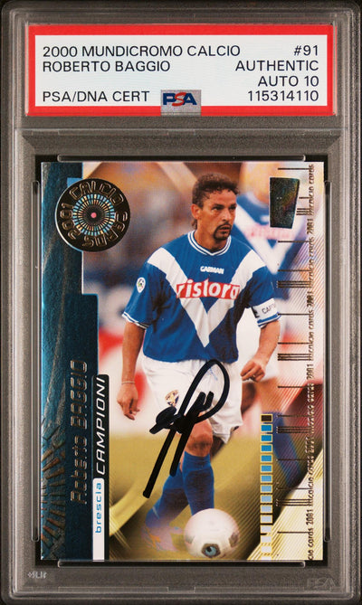Pokémon Panini 2000 Mundicromo Calcio Roberto Baggio #91 /115314110 PSA 0