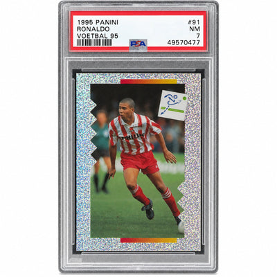 Pokémon Panini 1995 Panini Voetbal Stickers Ronaldo Nazario De Lima #91 PSA 7