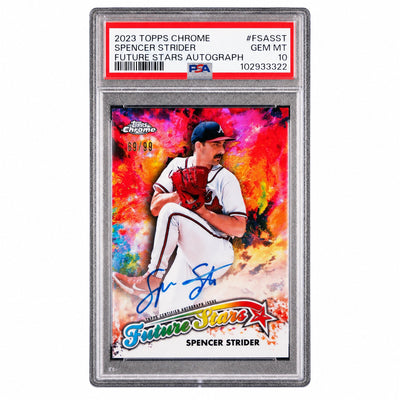 Baseball Topps 2023 Topps Chrome Future Stars Autograph Spencer Strider #Fsasst /99 PSA 10