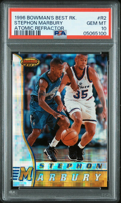 Pokémon Panini 1996 Bowman'S Best Refractor Stephon Marbury #R2 PSA 10