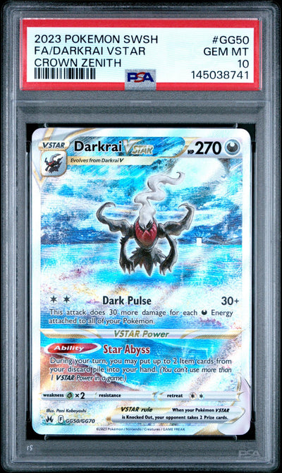 Pokémon 2023 Pokemon Sword And Shield Crown Zenith Galarian Gallery Darkrai VSTAR #Gg50 PSA 10