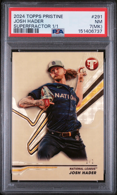 Baseball Topps 2024 Topps Pristine Superfractor 1/1 Josh Hader #291 PSA 7