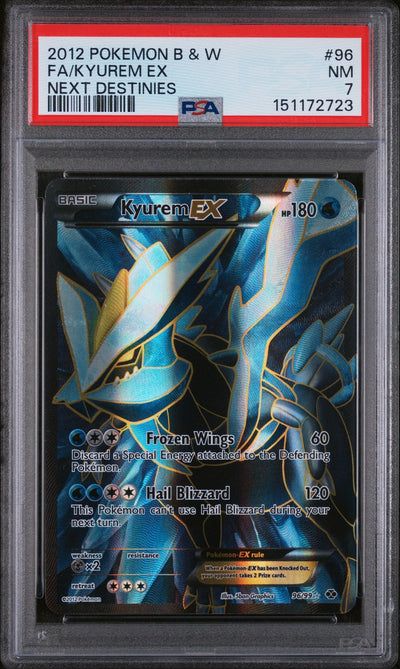 Pokémon Panini 2012 Pokemon Black And White Next Destinies Kyurem EX #96 PSA 7