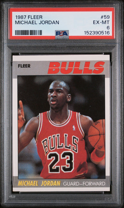 Basketball 1987 Fleer Michael Jordan #59 PSA 6