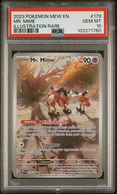Pokémon 2023 Pokemon Scarlet And Violet 151 Illustration Rare Mr. Mime #179 PSA 10