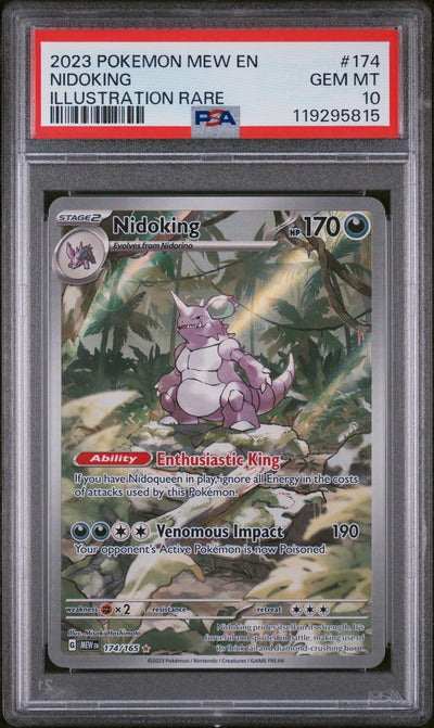 Pokémon 2023 Pokemon Scarlet And Violet 151 Illustration Rare Nidoking #174 PSA 10