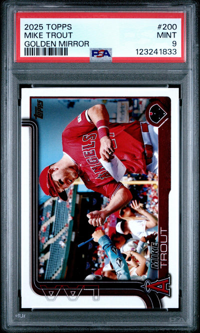 Baseball Topps 2025 Topps Golden Mirror Mike Trout #200 PSA 9