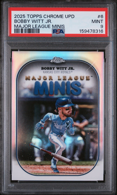 Baseball Topps 2025 Topps Chrome Update Bobby Witt Jr. #Mm-6 PSA 9