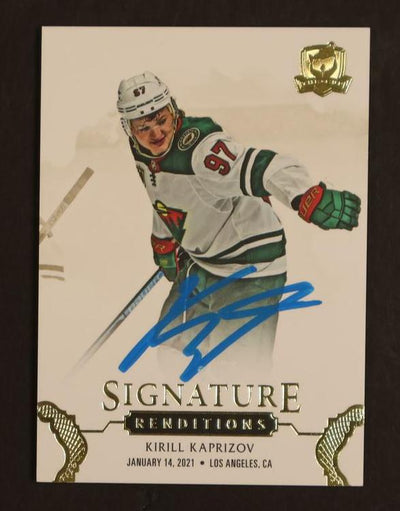 Pokémon Panini 2020 Upper Deck The Cup #SR-Kk Kirill Kaprizov Signature Renditions Auto Rc