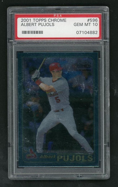 Pokémon Panini 2001 Topps Chrome Albert Pujols #596 PSA 10