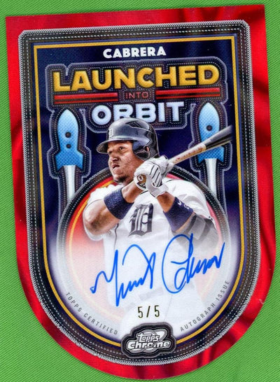 Baseball Topps 2025 Topps Chrome Lioa-Mc Miguel Cabrera Launched Into Orbit 5/5 Vg Detroit Tigers Auto