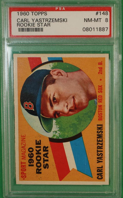 Pokémon Panini 1960 Topps Rookie Star Carl Yastrzemski #148 PSA 8