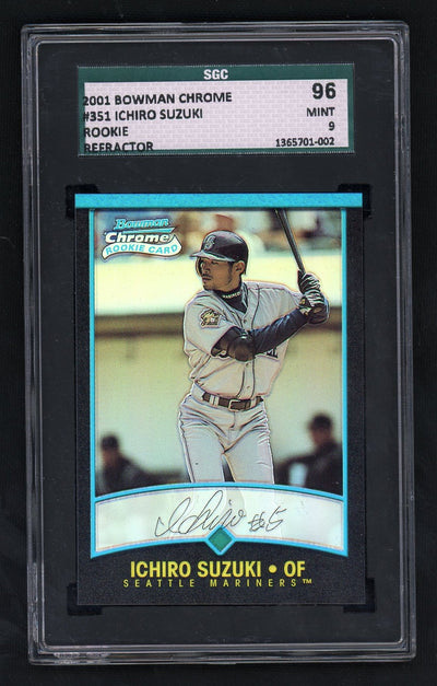 Pokémon Panini 2001 Bowman Chrome Refractor Ichiro Suzuki #351 SGC 9
