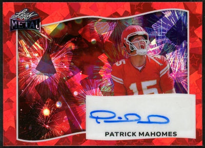 Football 2025 Leaf Metal Patrick Mahomes Auto Independence Day /2