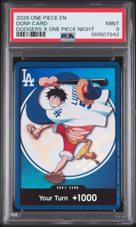 One Piece TCG Don!! Card Luffy - Dodgers X One Piece Night - 2026 One Piece - PSA 9