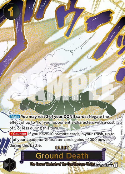 One Piece TCG Ground Death (Alternate Art) - The Azure Sea'S Seven (Op14)