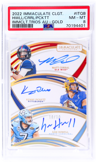 Pokémon Panini 2022 Immaculate Trios Gold Matt Corral #Itqb Auto /10 PSA 8