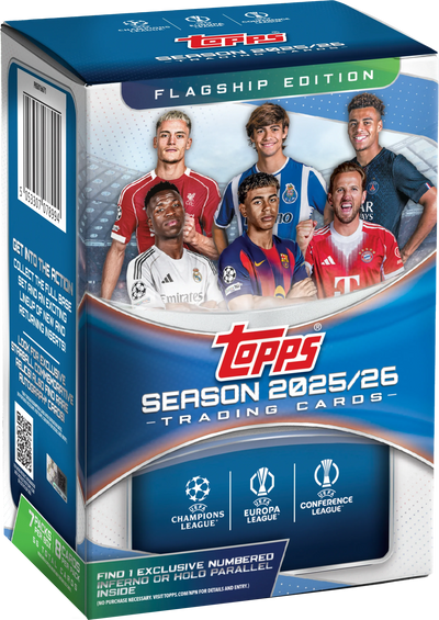 2025-26 Topps Uefa Club Competitions Soccer Blaster 40 Box Case