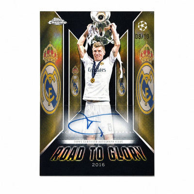 Soccer Topps 2025 Topps Chrome Uefa Cc Toni Kroos Road To Glory Auto Black Refractor /10
