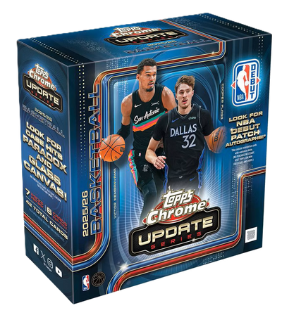 Basketball Topps 2025-26 Topps Chrome Update Series Basketball Mega Box (Sealed Plastic Retail Edition)