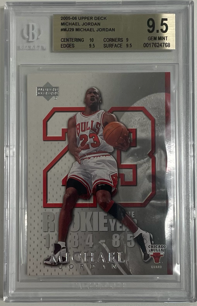Basketball Upper Deck 2005-06 Upper Deck - Michael Jordan Mj29 - Beckett 9.5