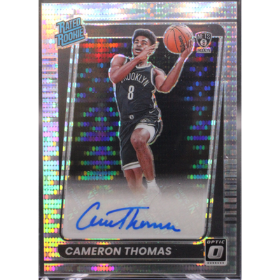Basketball Panini 2021-22 Panini Donruss Optic Basketball - Cameron Thomas 153 - Rated Rookie Pulsar Auto /19