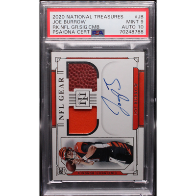 Football Panini 2020 Panini National Treasures - Joe Burrow Rsc-Jb - NFL Gear Signature /99 - PSA 9 / 10