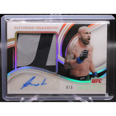 UFC MMA Panini 2022 Panini Immaculate UFC - Alexander Volkanovski Pm-Avk - Premium Mem Auto Acetate 8/8
