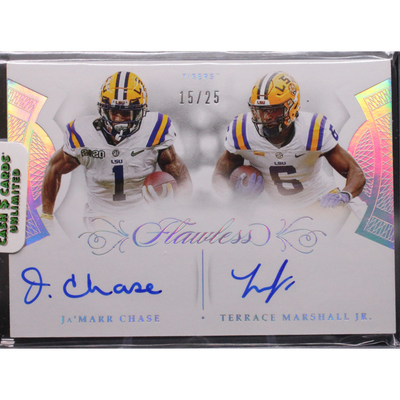 Sports Panini 2021 Panini Flawless Collegiate - Ja'Marr Chase Terrace Marshall Jr. Fds-Lsu - Flawless Dual Signatures /25