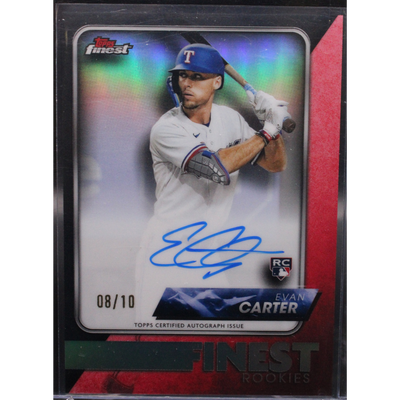 Baseball Topps 2024 Topps Finest Baseball - Evan Carter Fr-Ec - Black Finest Rookies Auto /10
