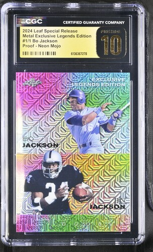 Baseball 2024 Leaf Special Release Metal Exclusive Legends Edition - Bo Jackson 1/1 - CGC 10