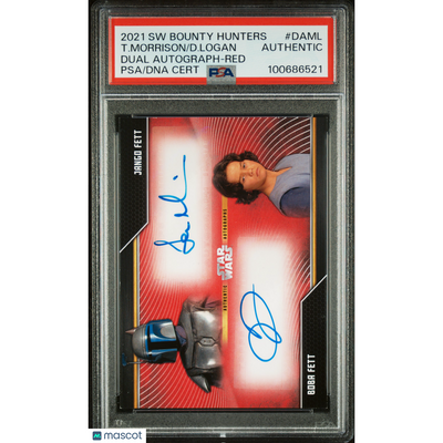 Sports Topps 2021 Topps Starwars Bounty Hunters Dual Autographs D. Logan T. Morrison PSA