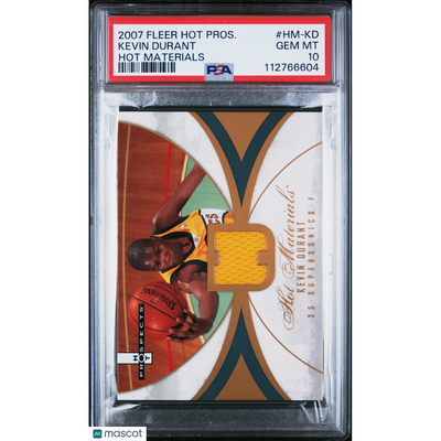 Basketball 2007 Fleer Hot Prospects Hot Materials Kevin Durant #Hm-Kd PSA 10