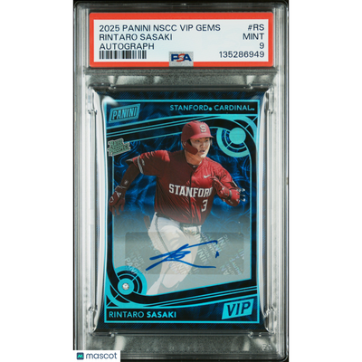 Baseball Panini 2025 Panini National Sports Collectors Convention Vip Gems Rintaro Sasaki #Rs Autograph PSA 9