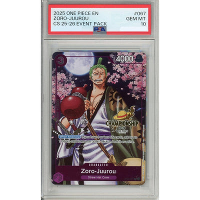 One Piece TCG One Piece Graded: Zoro-Juurou Op05-067 Championship 25-26 Event Pack PSA 10