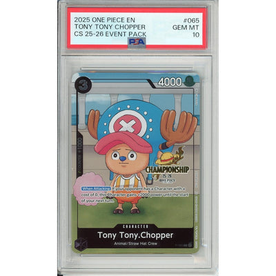 One Piece TCG One Piece Graded: Tony Tony Chopper P-065 Championship 25-26 Event Pack PSA 10