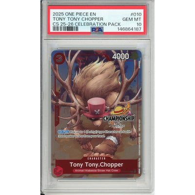One Piece TCG One Piece Graded: Tony Tony Chooper Op04-010 Championship Celebration Pack (2025) PSA 10